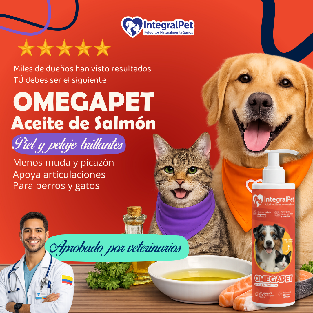 🐶😺PROMO INCIO DE AÑO 😺🐶 Suplemento OmegaPet  ™ PROMO 2X1 🎁|  RECOMENDADO POR EXPERTOS| 100% NATURAL | REGISTRO ICA ✨
