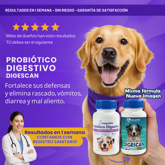 Probiotico Integral Pet™️ | 100% Natural | Promo 2x1 🎁 | Registro ICA ✅