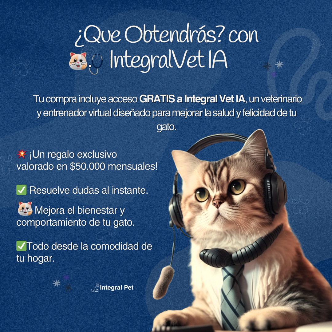 Bocados Integral Pet Gatos™️ Salud Digestiva y Defensas Fuertes para tu Gato