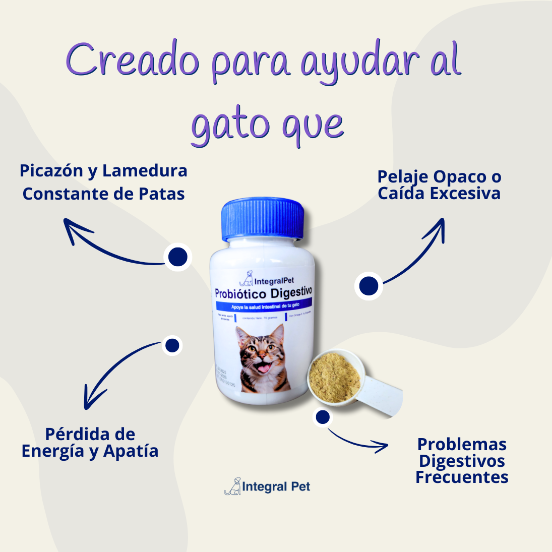 Bocados Integral Pet Gatos™️ Salud Digestiva y Defensas Fuertes para tu Gato